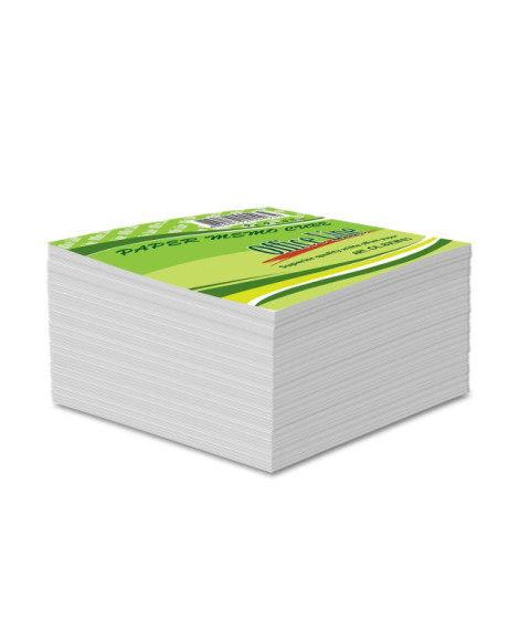 Cub din hârtie pentru notițe OfficeLine, 90x90x45 mm, albă